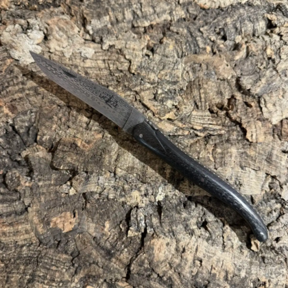 Couteau Pliant Plein Manche Carbone & lame Damas