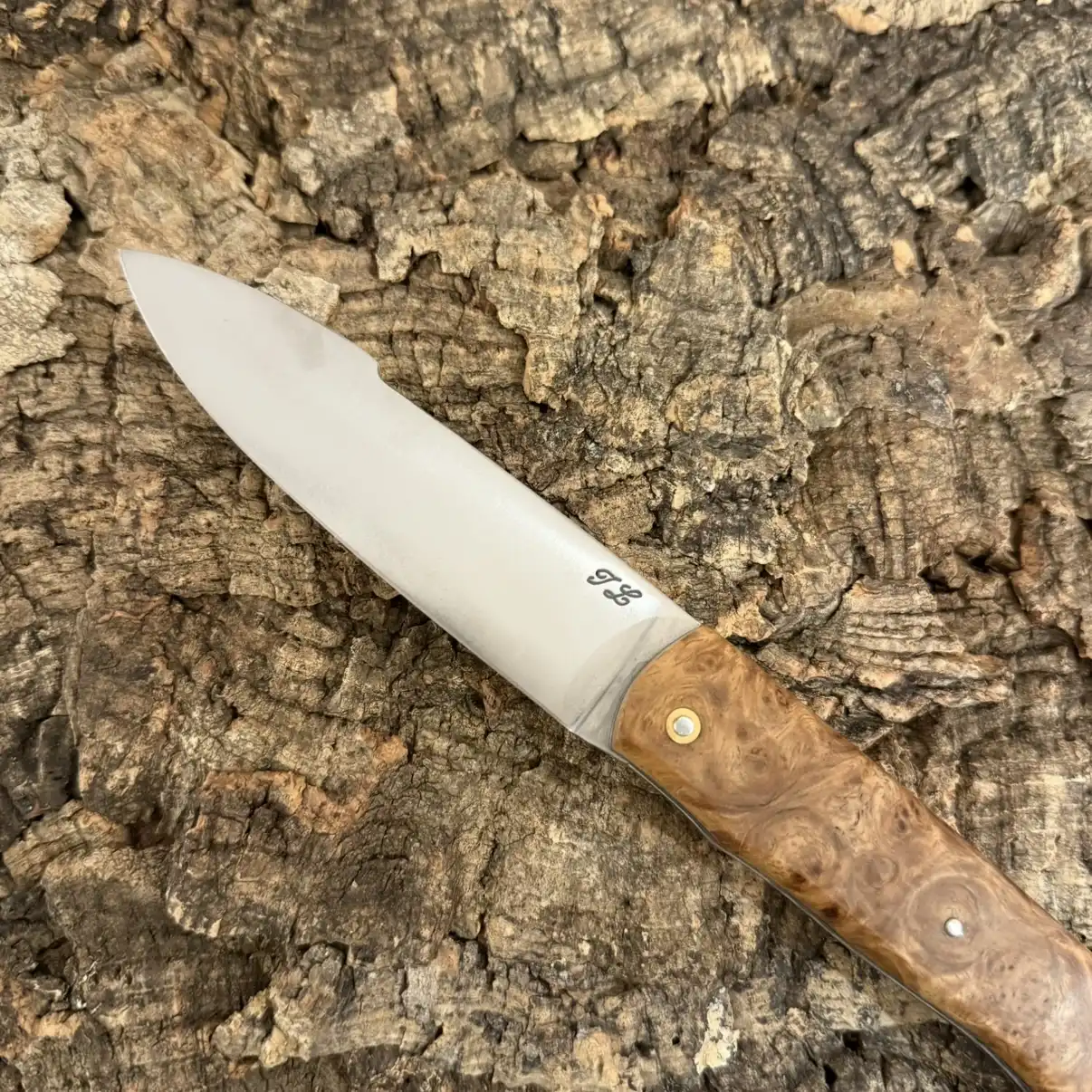 Le Gueuleton – Loupe d’Amboine & lame carbone