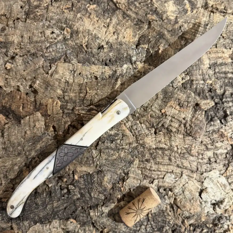 Couteau pliant 17 cm – Os de Girafe