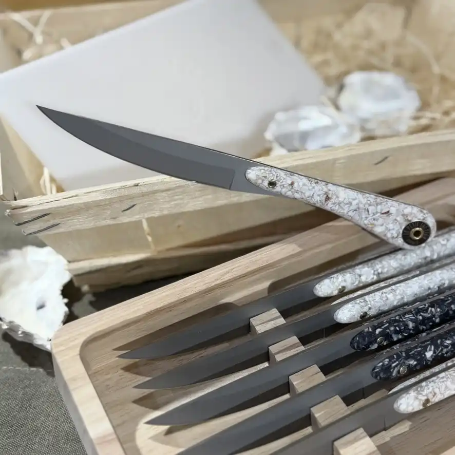 Set de 6 couteaux de table en Coquilles mixtes