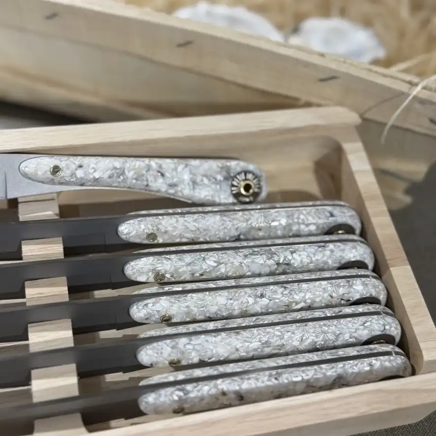 Set de 6 couteaux de table en Coquilles d’huitres