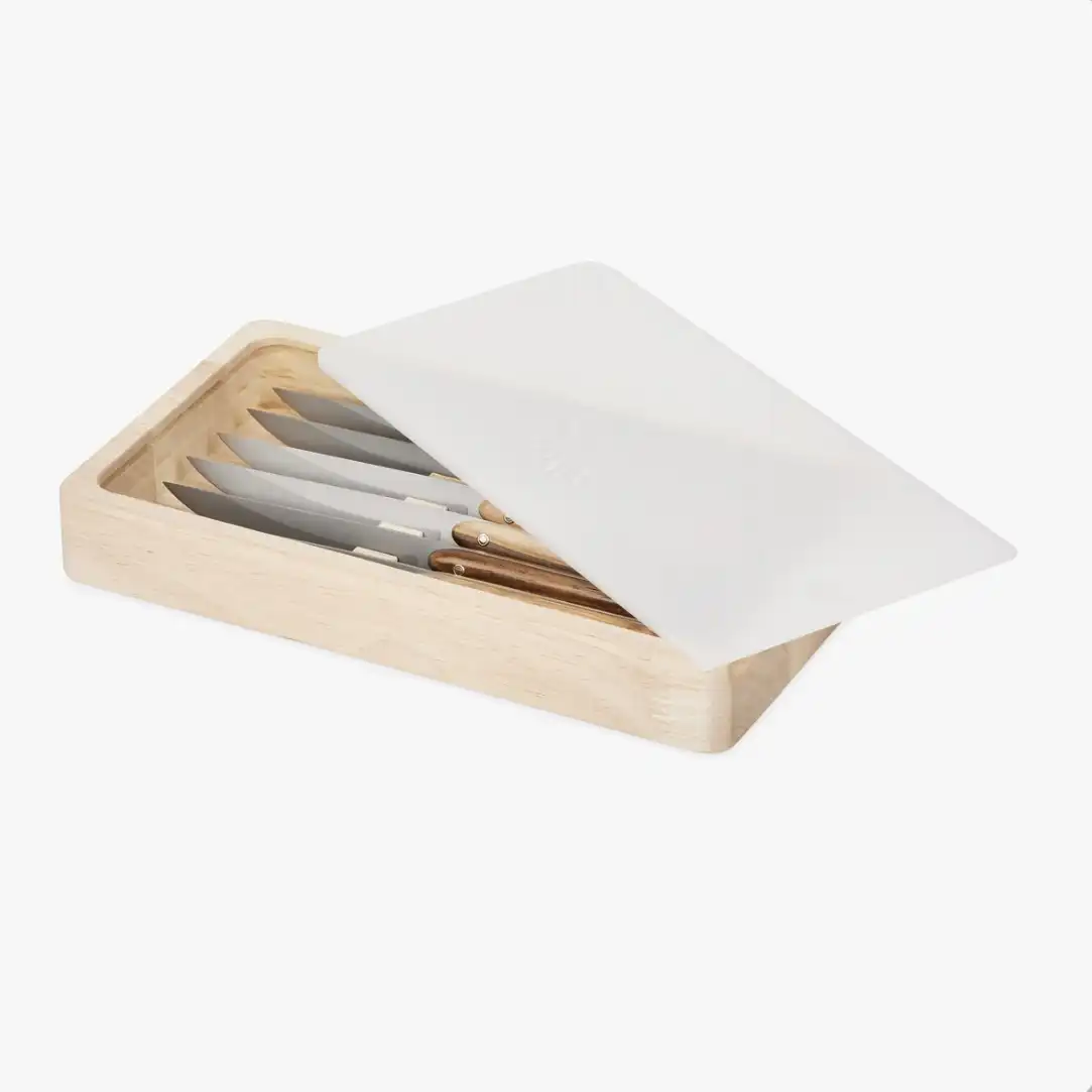 Set de 6 couteaux de table en Noyer