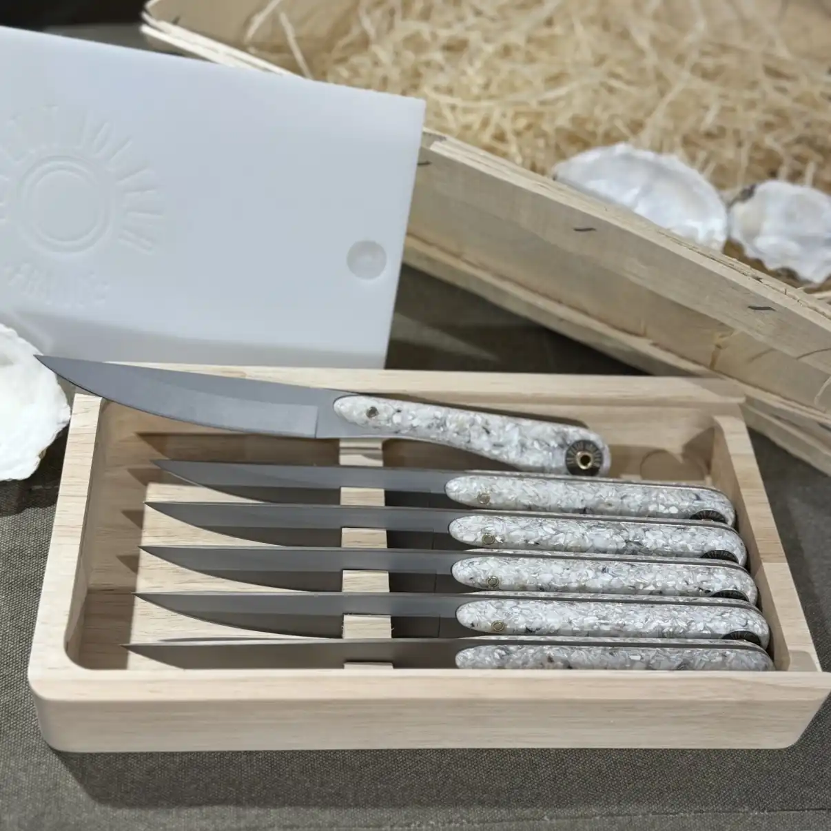 Set de 6 couteaux de table en Coquilles d’huitres