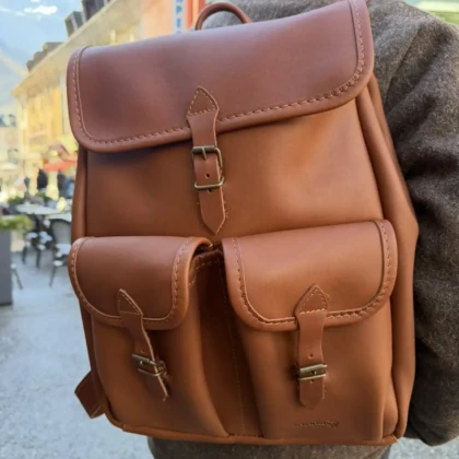 Sac à dos Larzac cuir Fauve