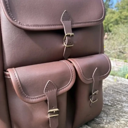 Sac à dos Larzac cuir Moka