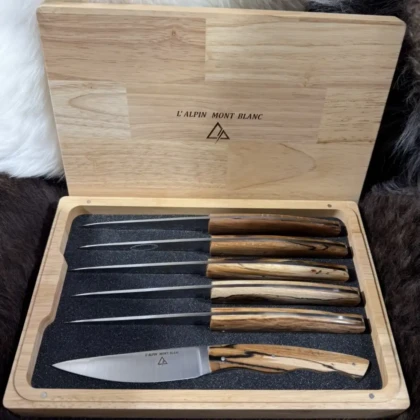 L&rsquo;Alpin Mont-Blanc set en bois d&rsquo;Aubrac
