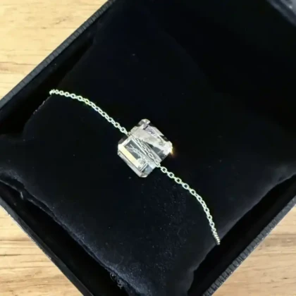 Collier cube Quartz & épidote